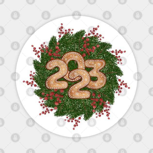 2023 Merry Christmas Wreath Magnet by MyVictory